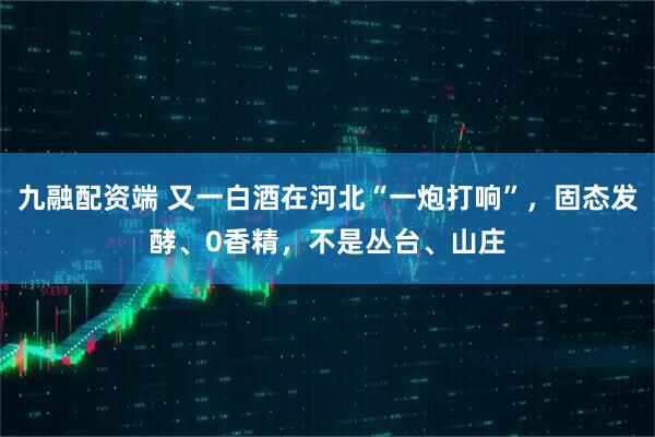 九融配资端 又一白酒在河北“一炮打响”，固态发酵、0香精，不是丛台、山庄